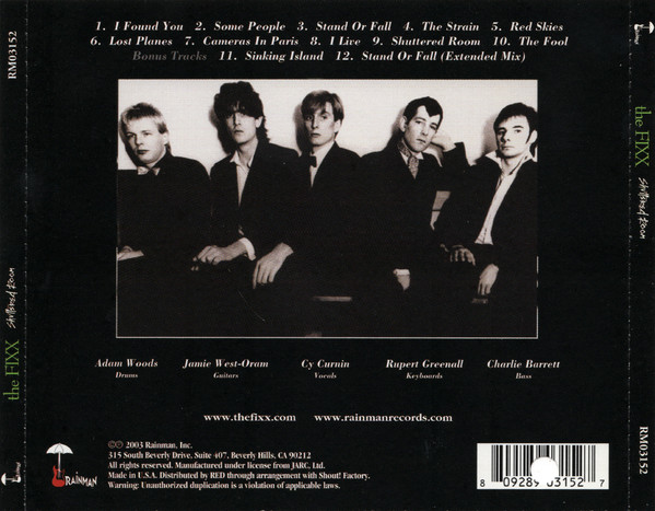 The Fixx – Shuttered Room Cd (Bonus Tracks : Extended Mix Stand Or Fall)