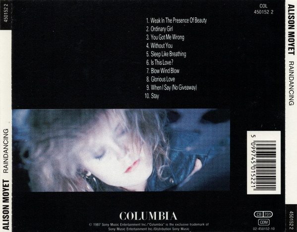 alison moyet raindancing trasera Alison Moyet – Raindancing Cd