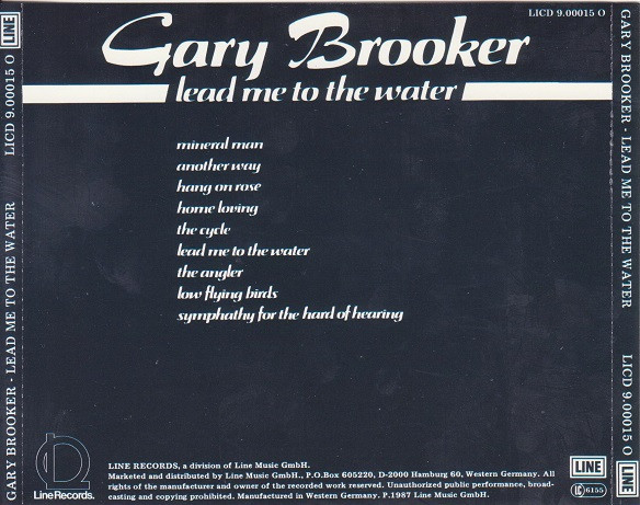 gary brooker lead me trasera Gary Brooker – Lead Me To The Water Cd