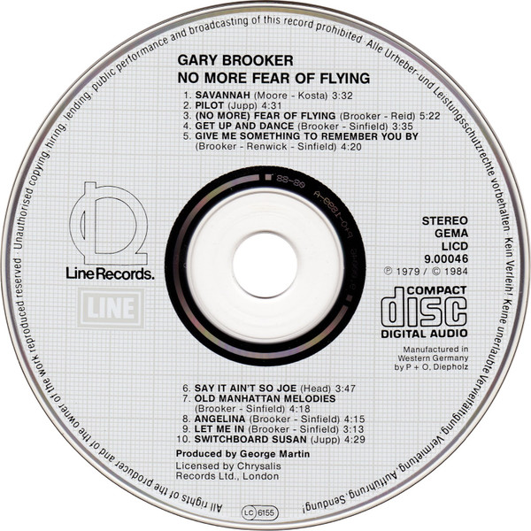 gary brooker no more cd Gary Brooker – No More Fear Of Flying Cd