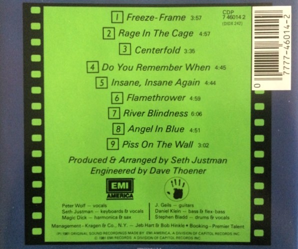 j geils freeze frame usa trasera The J. Geils Band – Freeze Frame Cd