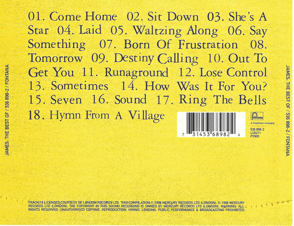 james best of trasera James – The Best Of Cd