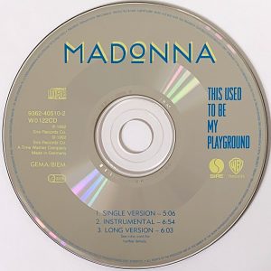 madonna playground single cd Madonna – This Used To Be My Playground Cd single