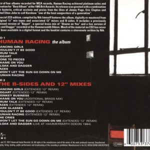 nik kershaw human deluxe trasera Nik Kershaw – Human Racing Cd (Deluxe Edition : 12", Extended & Remixes)