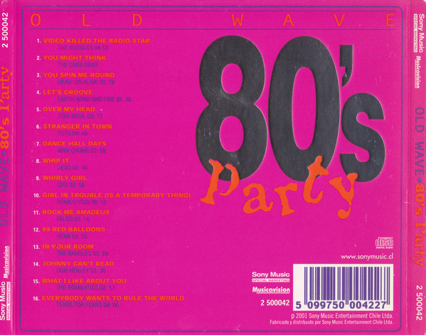 old wave 80s party trasera 1 Old Wave - 80's Party Cd (Varios Artistas : Oxo - Toni Basil - Wang Chung - Romeo Void 12")