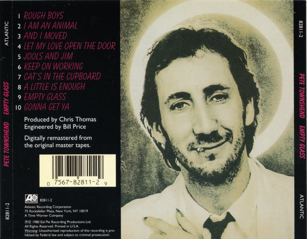 pete townshend empty trasera Pete Townshend – Empty Glass Cd