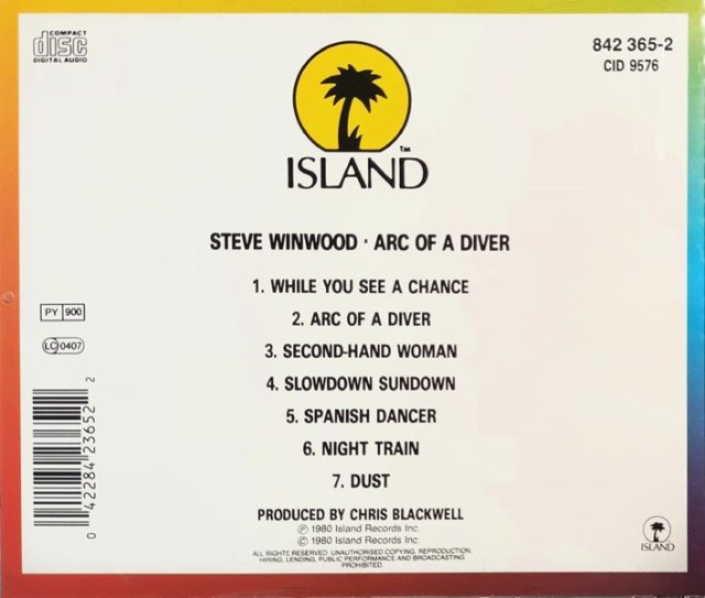 Steve Winwood – Arc Of A Diver Cd