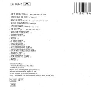 style council best of trasera The Style Council – The Singular Adventures Of The Style Council (Greatest Hits Vol. 1) Cd