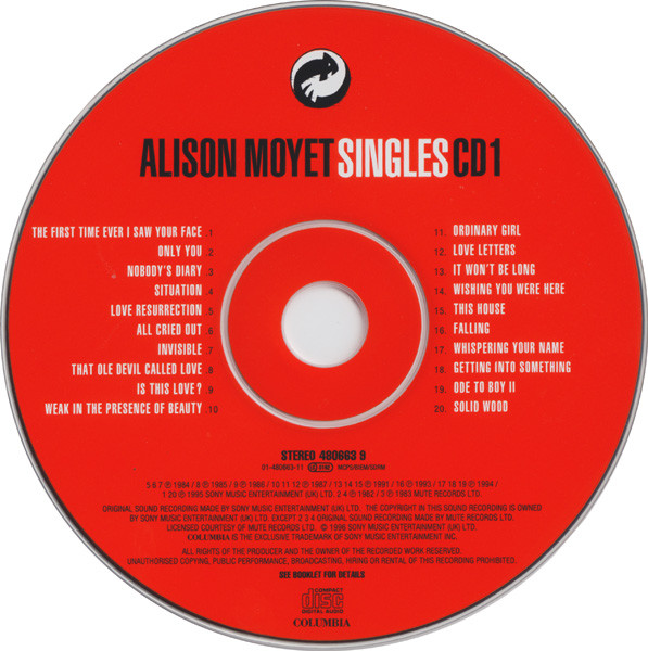 alison moyet best + live cd 1 Alison Moyet – Singles / Live Cd Doble
