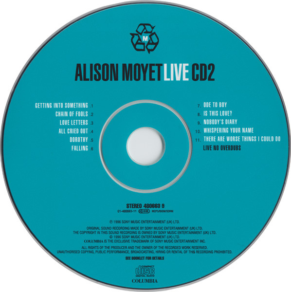 alison moyet best + live cd 2 Alison Moyet – Singles / Live Cd Doble