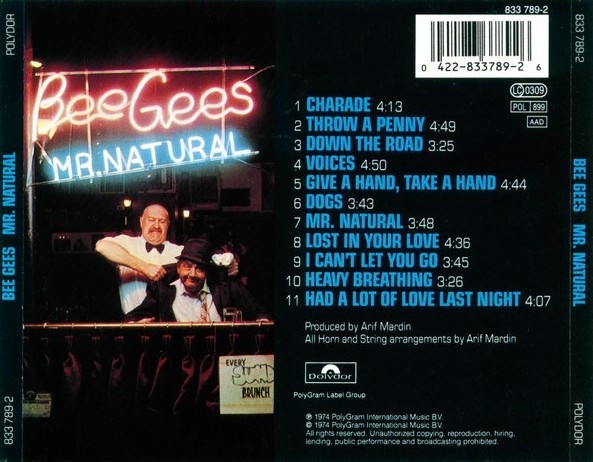 bee gees mr natural trasera Bee Gees – Mr. Natural Cd (Charade)