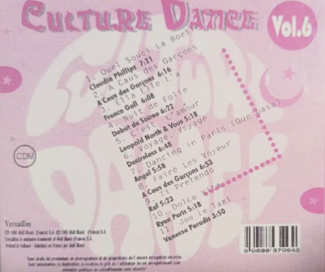 Culture Dance Vol. 6 - Cd (Varios Artistas 12", Extended & Remixes Versions : Claudia Phillips - A Caus Des Garcons - Leopold Nord & Vous - France Gall)