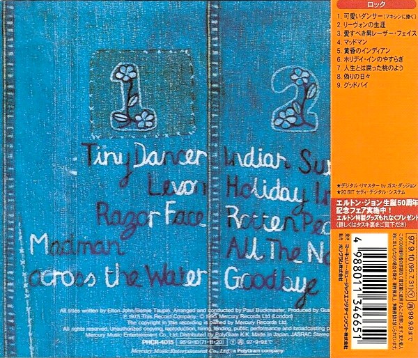 Elton John – Madman Across The Water Cd Japonés