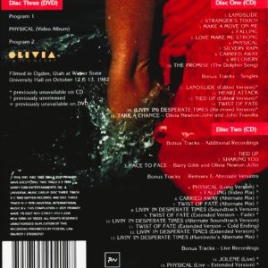 olivia newton john physical deluxe trasera Olivia Newton John – Physical Cd + Dvd Deluxe & Limited Edition 40th Anniversary (12", Extended & Remixes Versions)