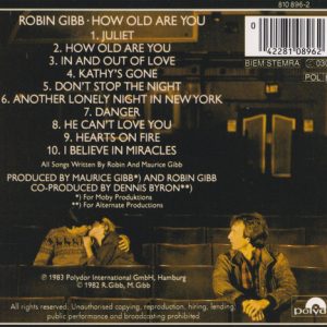 robin gibb how old trasera Robin Gibb – How Old Are You? Cd