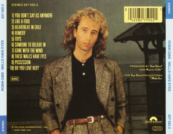 robin gibb walls have trasera cd Robin Gibb – Walls Have Eyes Cd