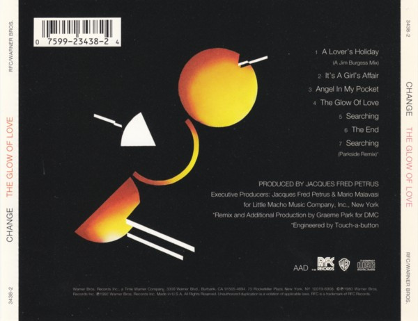 change glow trasera Change – The Glow Of Love Cd (Bonus Track)
