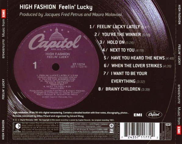 High Fashion – Feelin' Lucky Cd