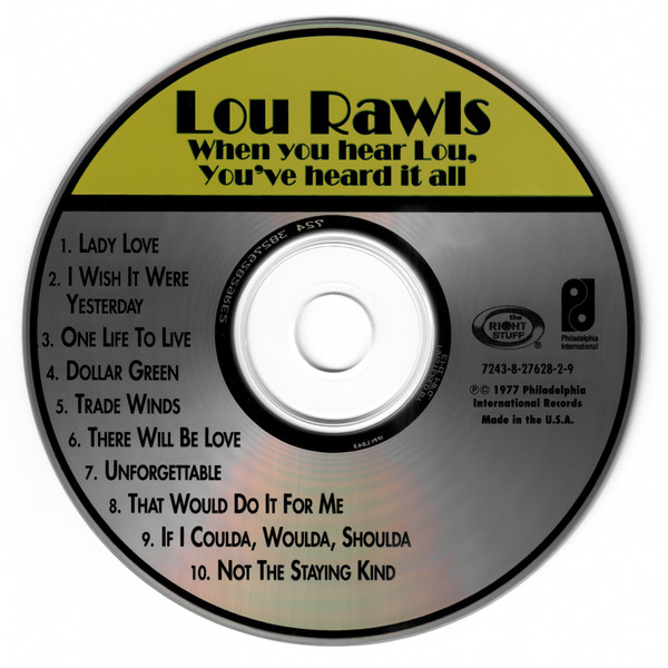 lou rawls when you hear cd Lou Rawls – When You Hear Lou, You've Heard It All Cd