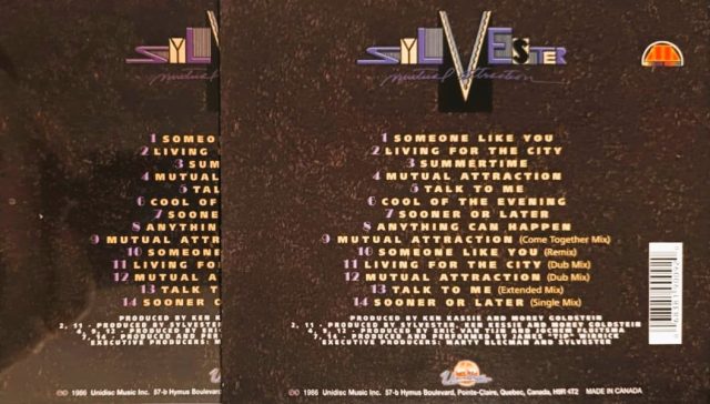 sylvester mutual atraction trasera Sylvester – Mutual Attraction Cd (Bonus Tracks)