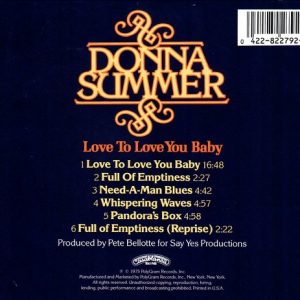 donna summer love to trasera Donna Summer – Love To Love You Baby Cd