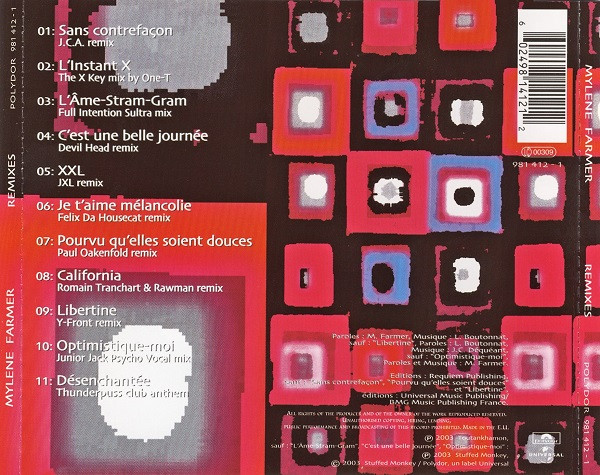 Mylene Farmer – Remixes Cd