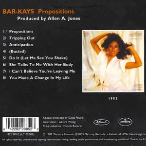 bar kays propositions digipack trasera Bar-Kays – Propositions Cd (Digipack)