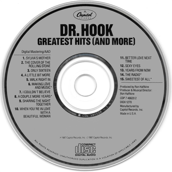 dr hook greatest cd 1 Dr. Hook – Greatest Hits (And More) Cd