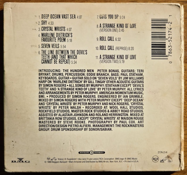 Peter Murphy – Deep Cd Pop-up Sleeve (Incluye versión 2 de A Strange Kind Of Love)