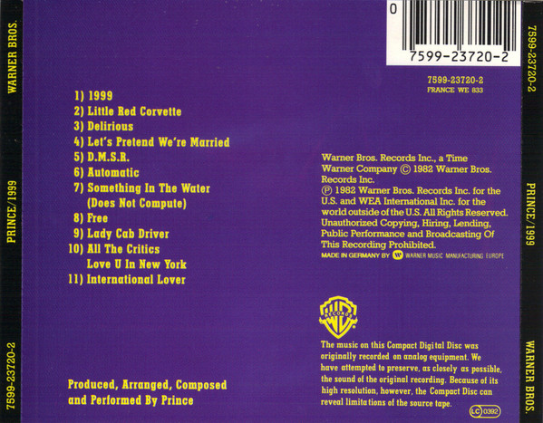 Prince – 1999 Cd