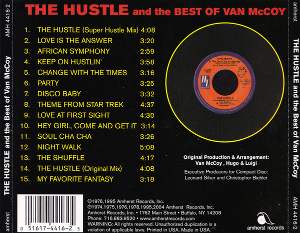 van mccoy best of trasera Van McCoy – The Hustle And The Best Of Van McCoy Cd