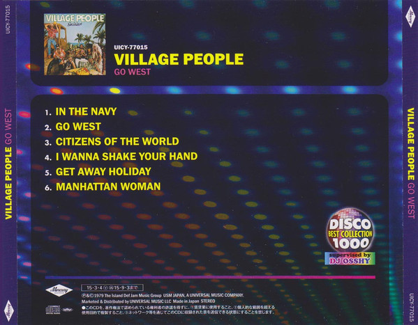 village people Go west JP trasera Village People – Go West Cd Japones