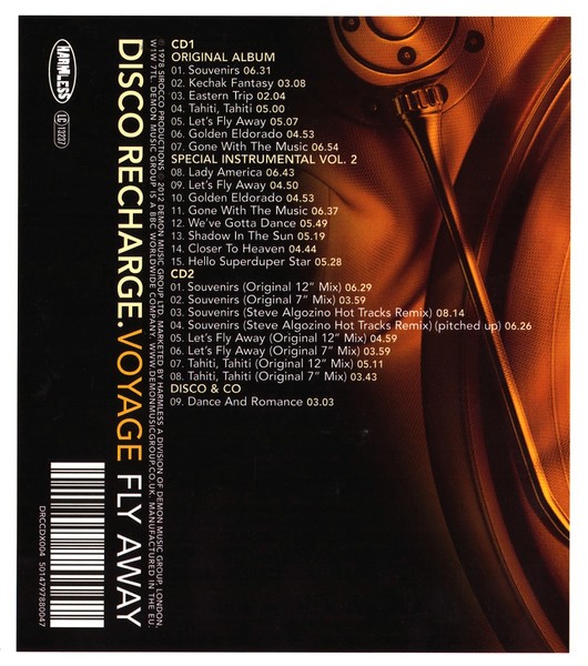 voyage fly way especial edition trasera Voyage – Fly Away Special Edition 2 Cds (Bonus Tracks : 12" & Instrumental)
