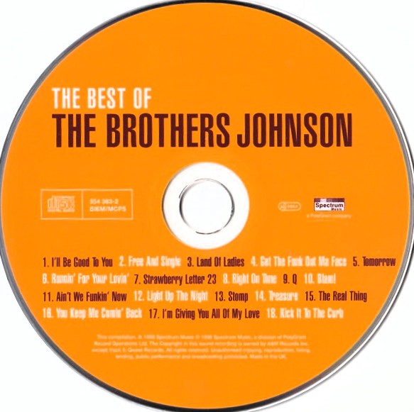 brothers johnson best of cd The Brothers Johnson – The Best Of Cd (Incluye : I'm Giving You All Of My Love)