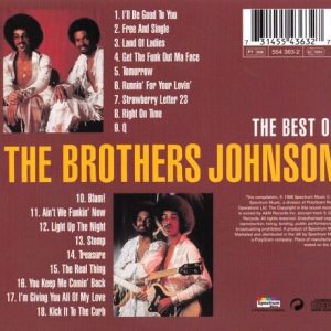 brothers johnson best of trasera The Brothers Johnson – The Best Of Cd (Incluye : I'm Giving You All Of My Love)