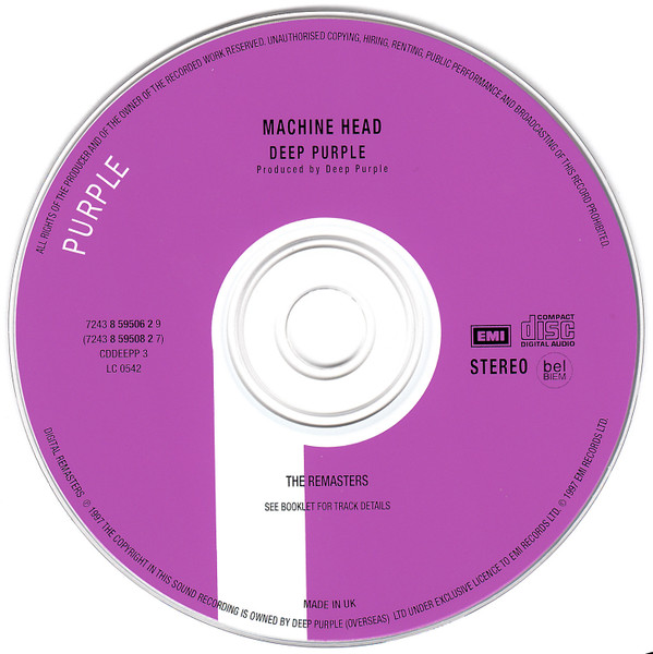 deep purple machine head anniversary cd remaster Deep Purple – Machine Head Cd 25th Anniversary Edition (Incluye versiones Quadraphonic)