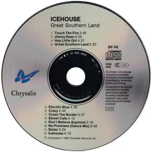 icehouse compilacion cd Icehouse – Great Southern Land / Compilación Cd (Incluye 12" No Promises Dance Mix) AOR
