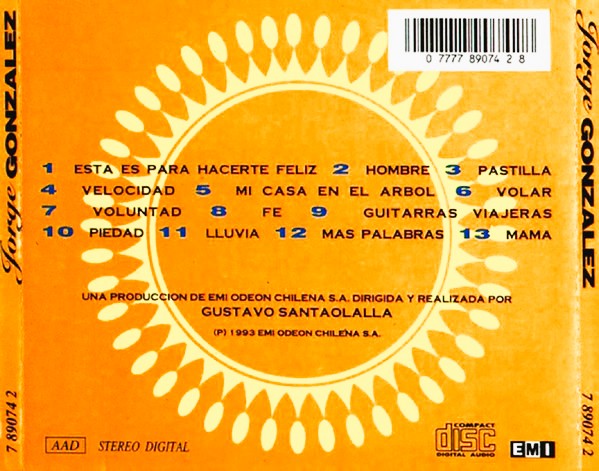 Jorge Gonzáles – Jorge Gonzáles Cd (Canadá 1993 / Bonus Track)