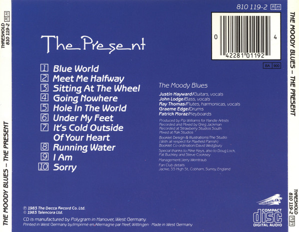 moody blues the present trasera The Moody Blues – The Present Cd