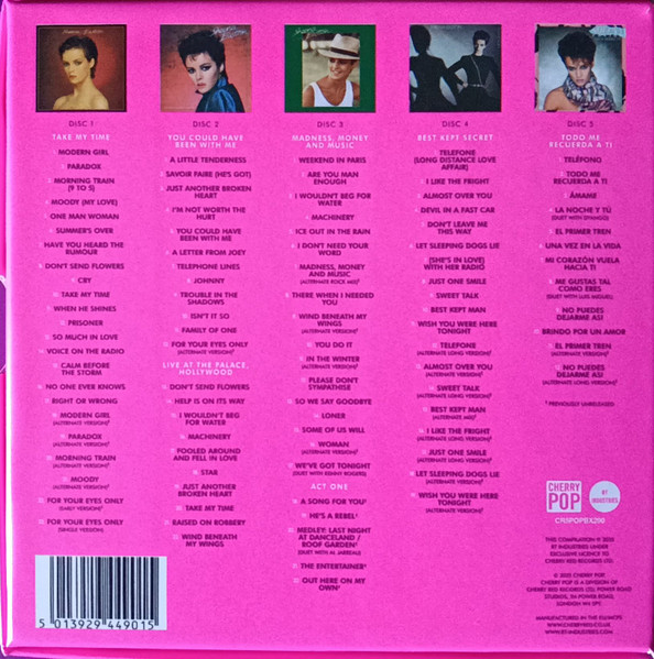 sheena easton box modern girl trasera Sheena Easton – The Complete EMI Recordings Cd Box (5 Albumes incluyendo el español Todo Me Recuerda A Ti)