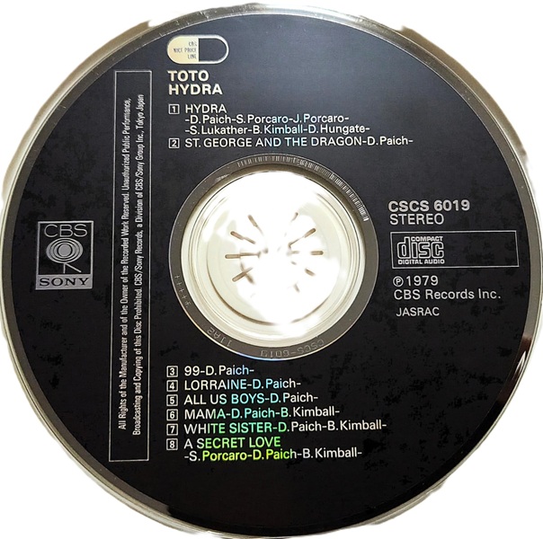 Toto – Hydra Cd Japonés (AOR)