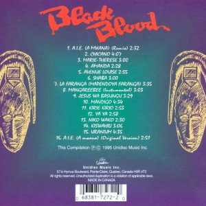 black blood trasera Black Blood – A.I.E.(A Mwana) The Best Of Cd