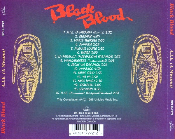 black blood trasera Black Blood – A.I.E.(A Mwana) The Best Of Cd