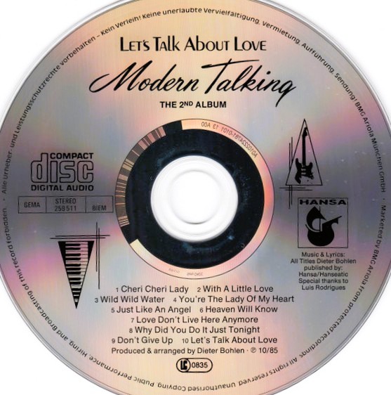 modern talking lets talk cd Modern Talking – Let's Talk About Love - The 2nd Album Cd