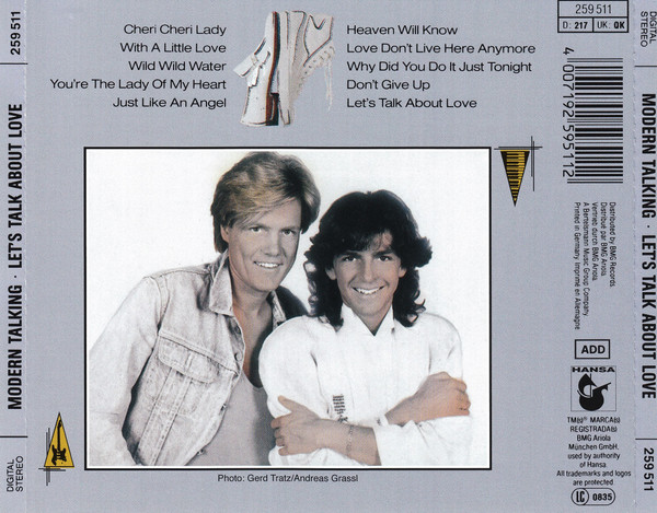 modern talking lets talk trasera Modern Talking – Let's Talk About Love - The 2nd Album Cd